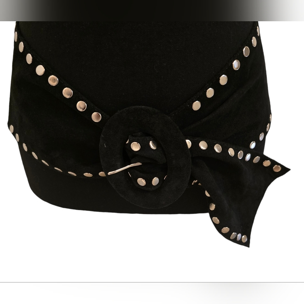 HYDE black suede belt